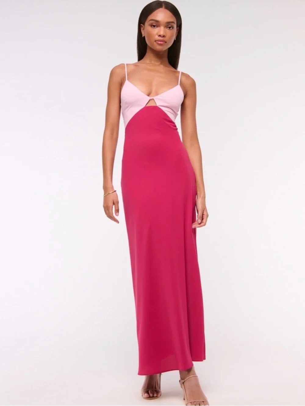 Abercrombie Women’s Two-Tone Pink Slip Dress